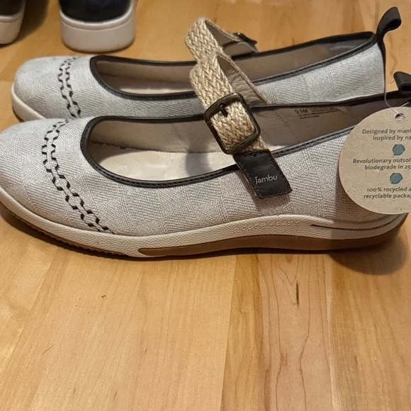 Jambu Light Tan Mary Jane Shoes with Braided Strap - Picture 2 of 4